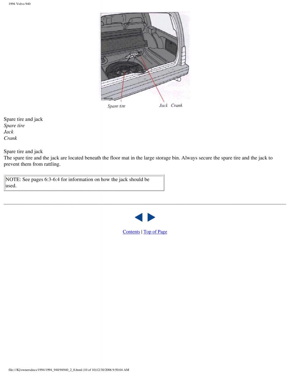 Volvo 940 owners manual / page 90