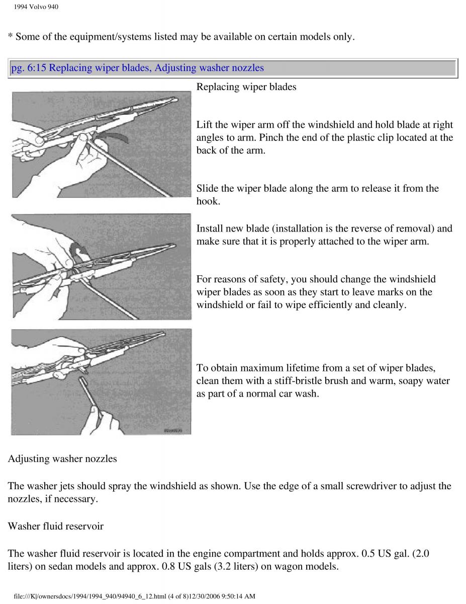 Volvo 940 owners manual / page 142