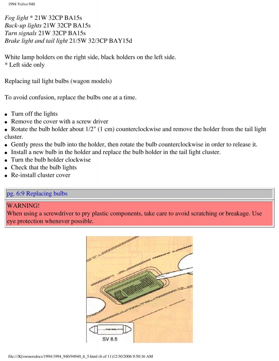 Volvo 940 owners manual / page 152