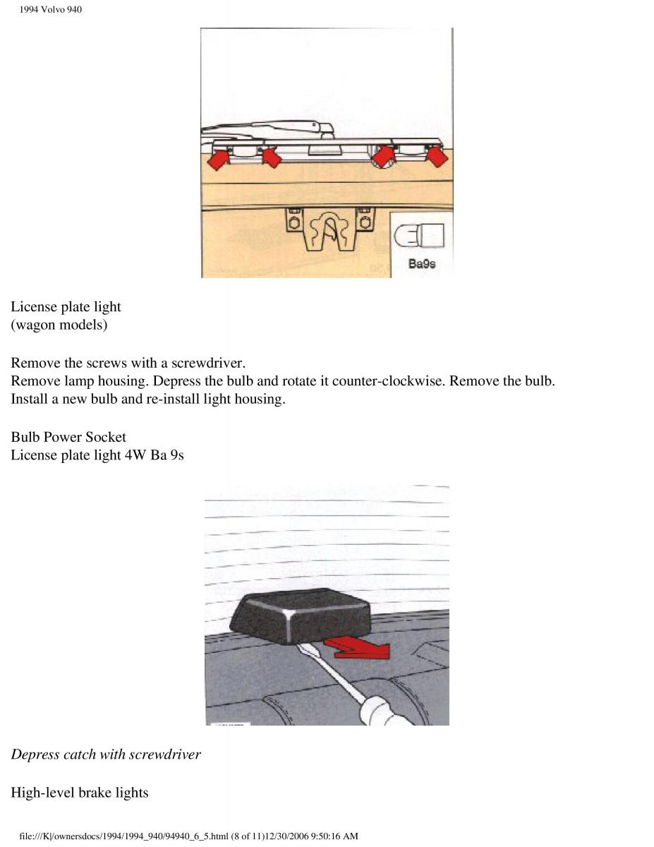 Volvo 940 owners manual / page 154