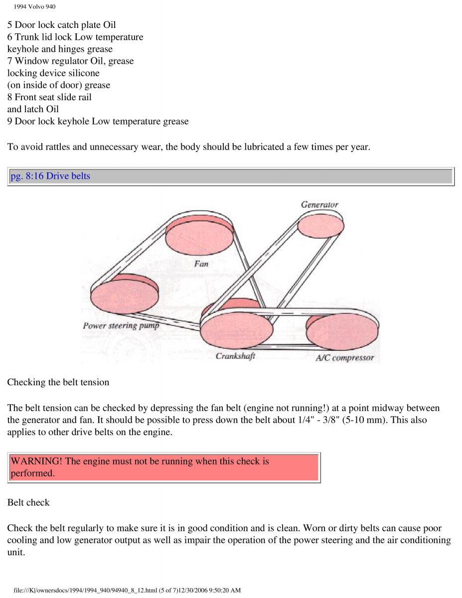 Volvo 940 owners manual / page 179