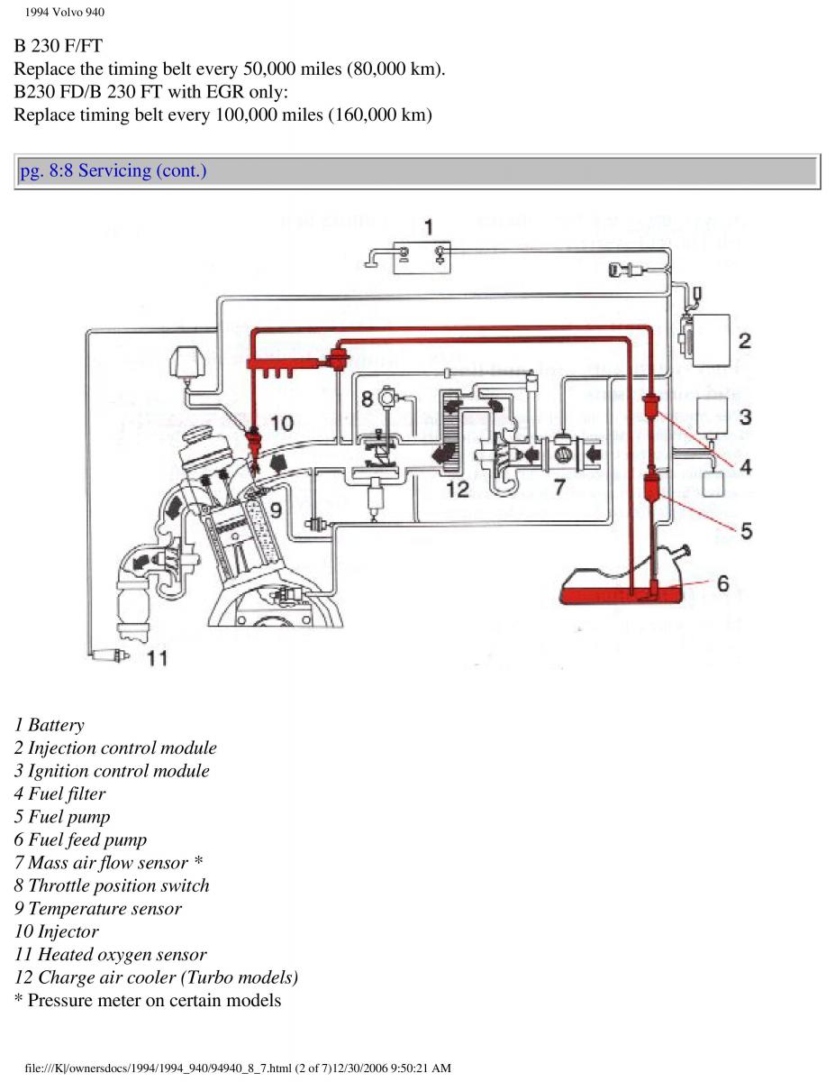 Volvo 940 owners manual / page 183