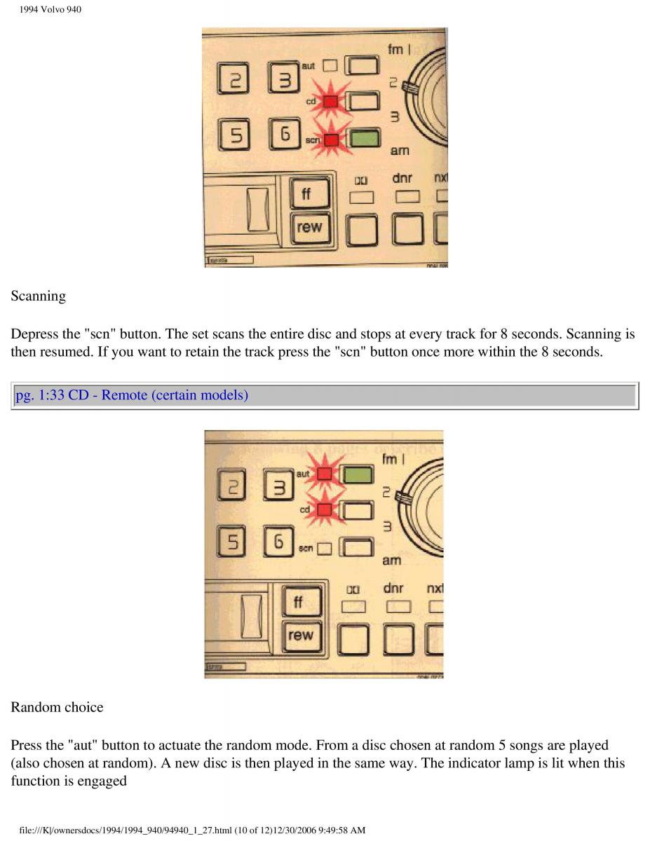 Volvo 940 owners manual / page 41