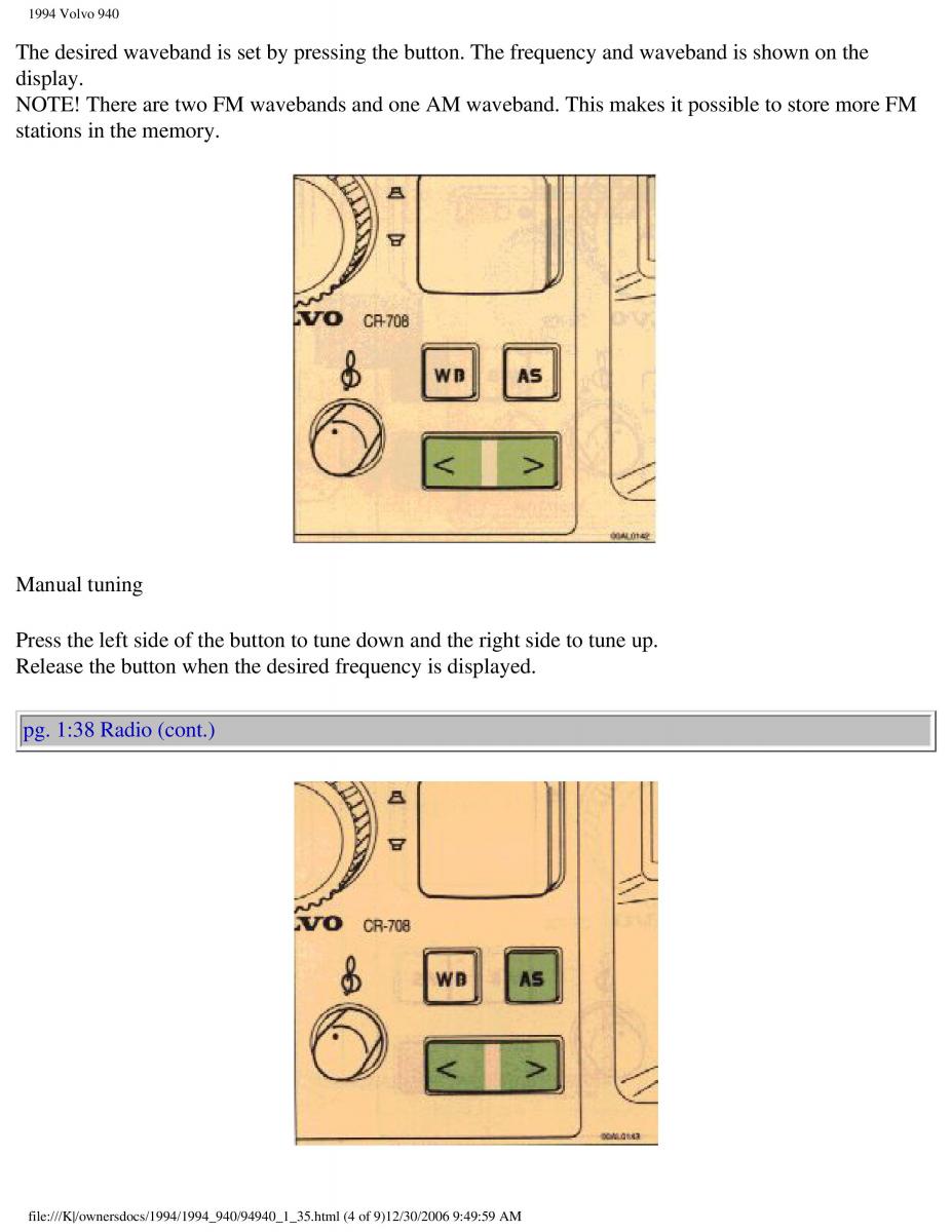 Volvo 940 owners manual / page 47