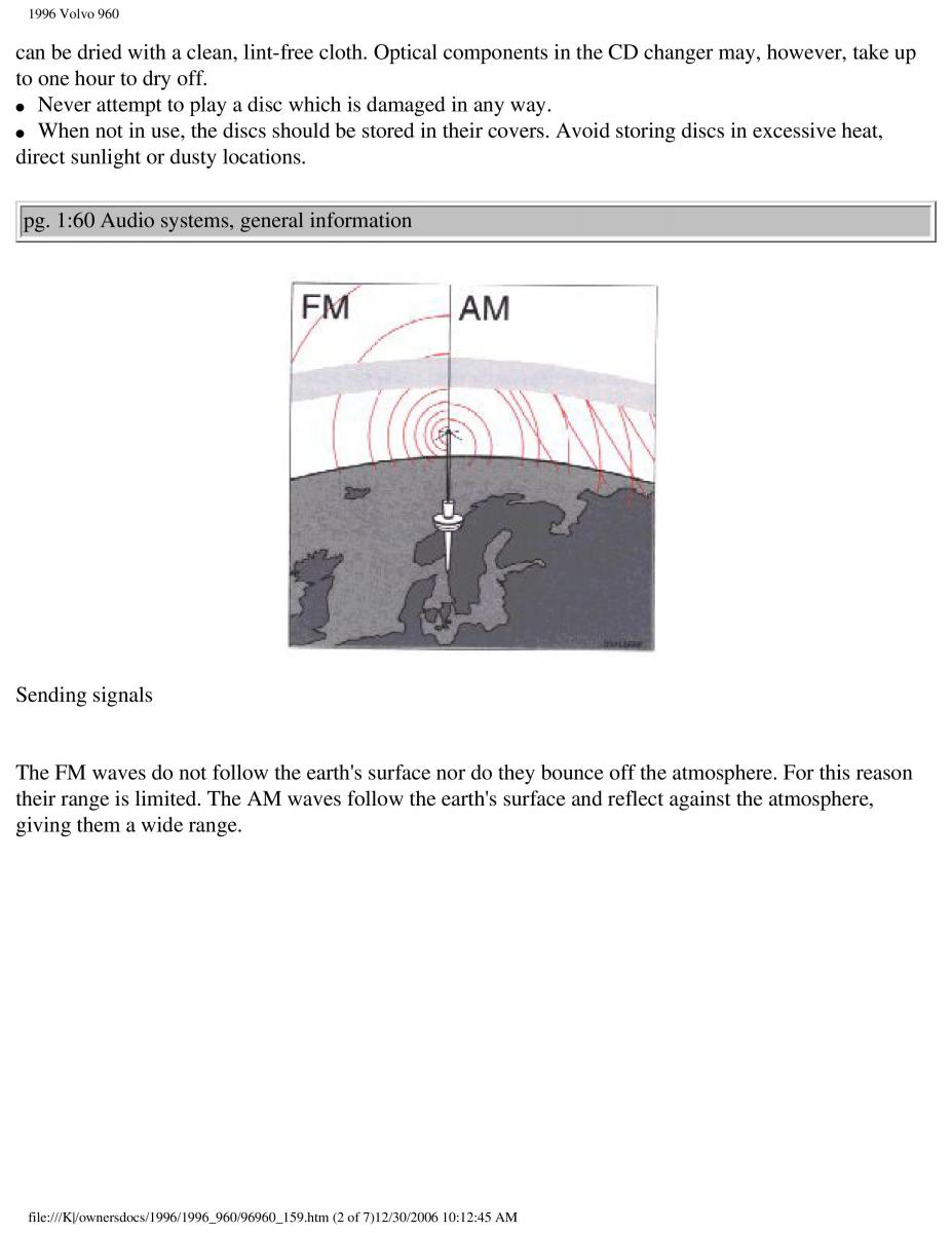 Volvo 960 owners manual / page 84