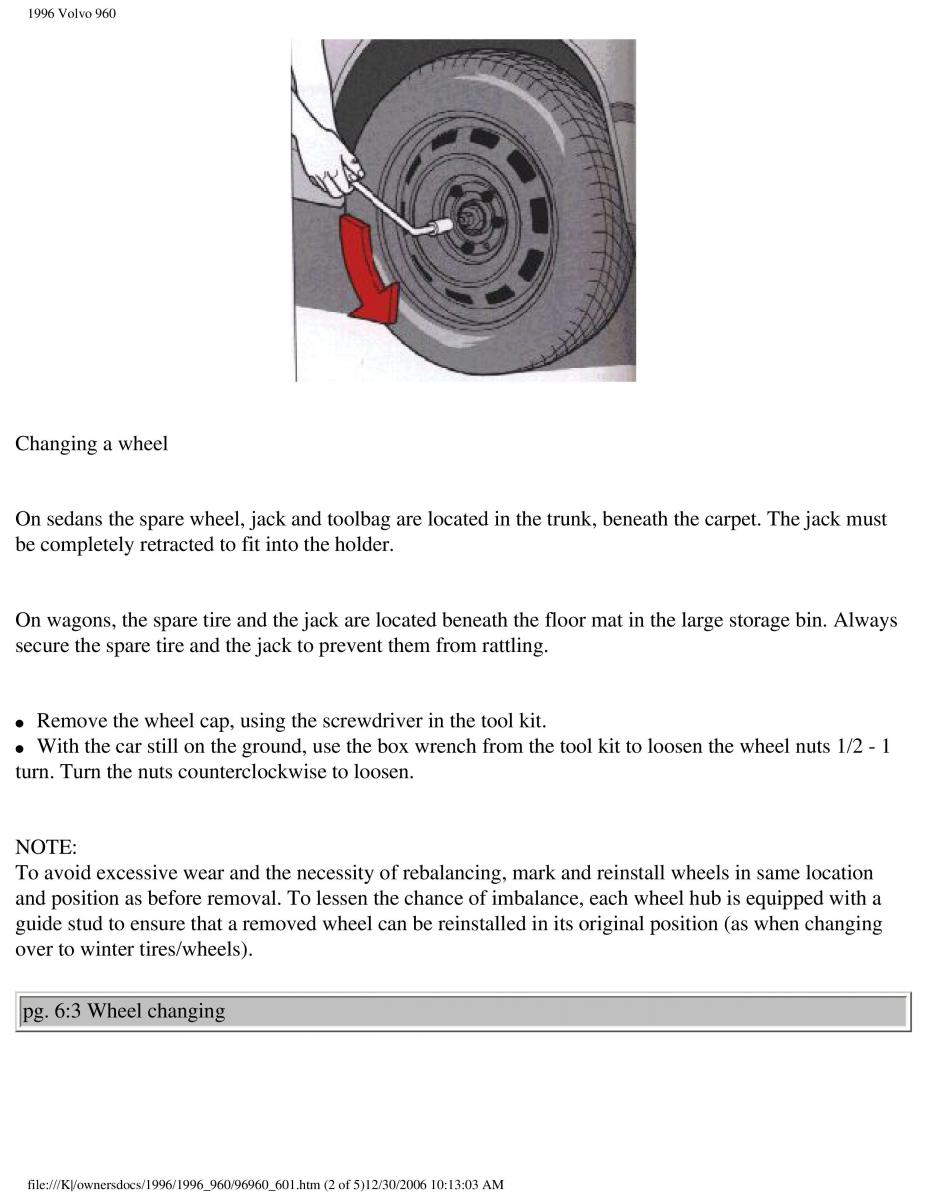 Volvo 960 owners manual / page 180