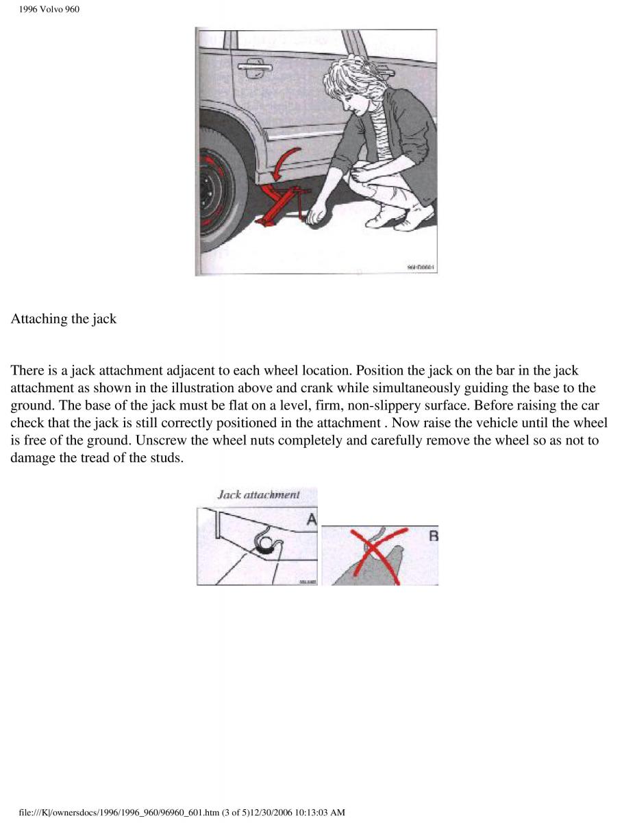 Volvo 960 owners manual / page 181