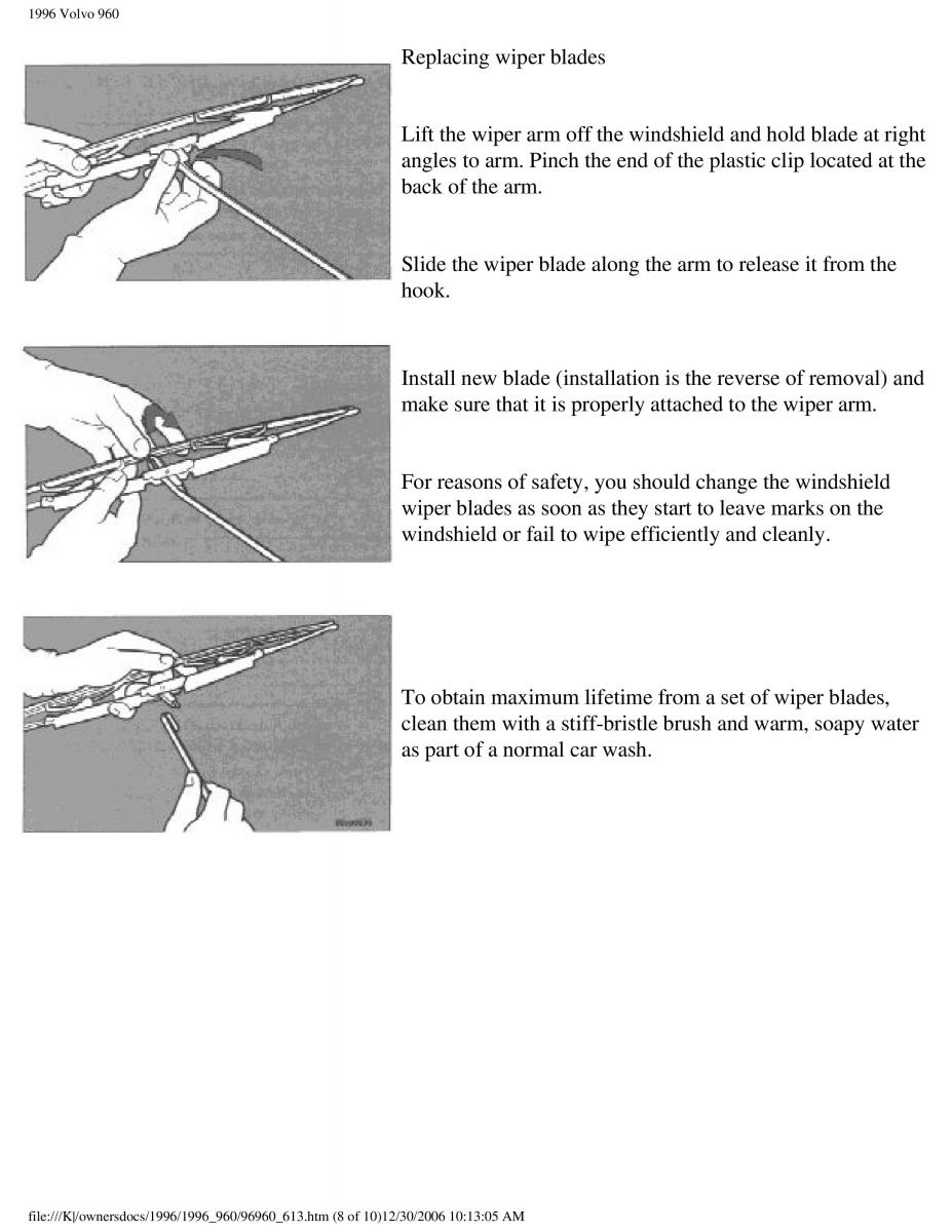 Volvo 960 owners manual / page 206