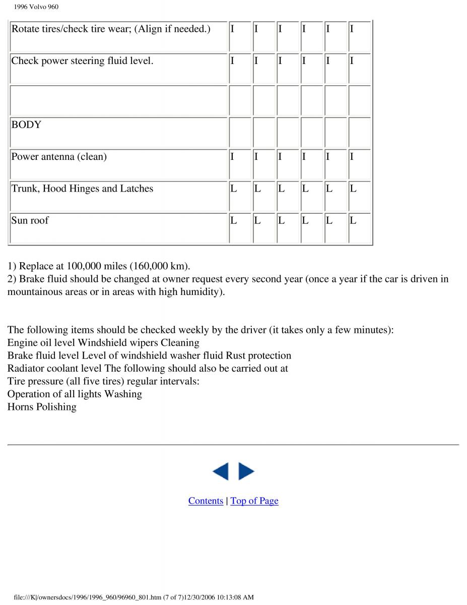 Volvo 960 owners manual / page 222