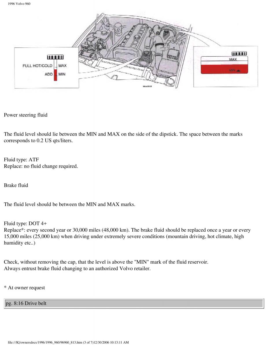 Volvo 960 owners manual / page 235