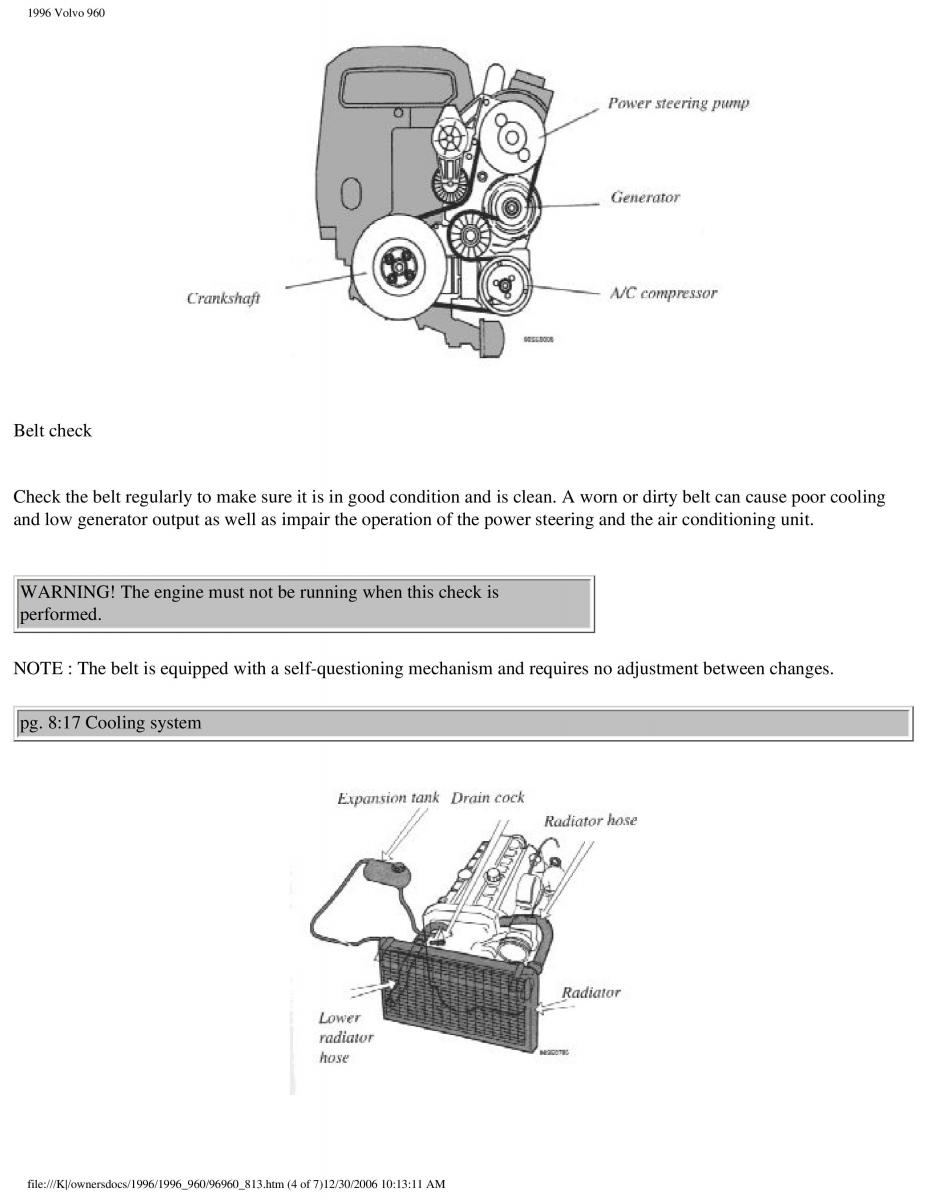 Volvo 960 owners manual / page 236