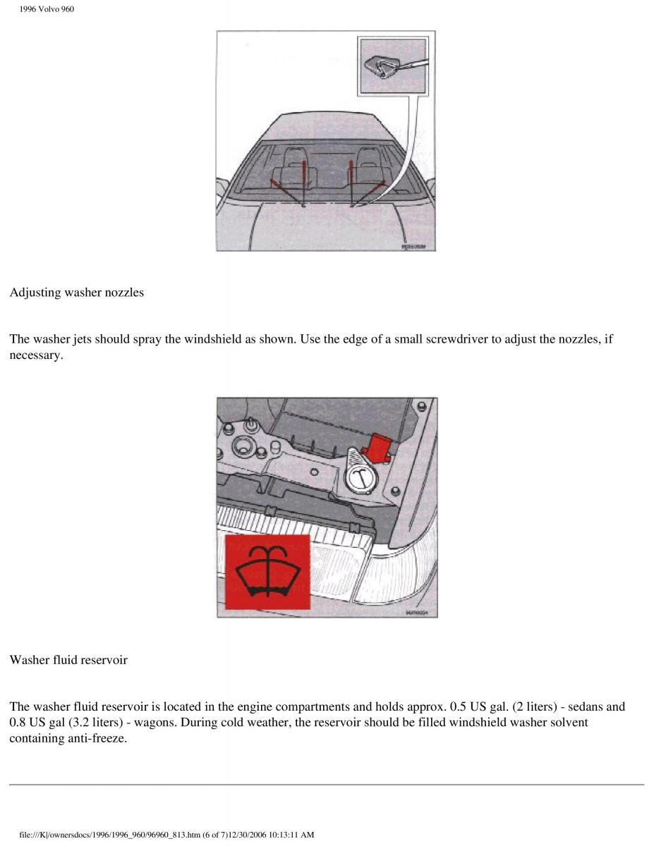 Volvo 960 owners manual / page 238