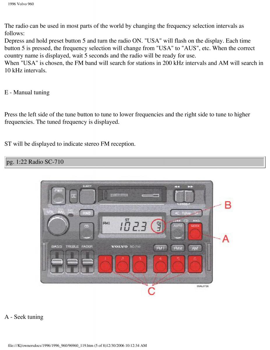 Volvo 960 owners manual / page 35