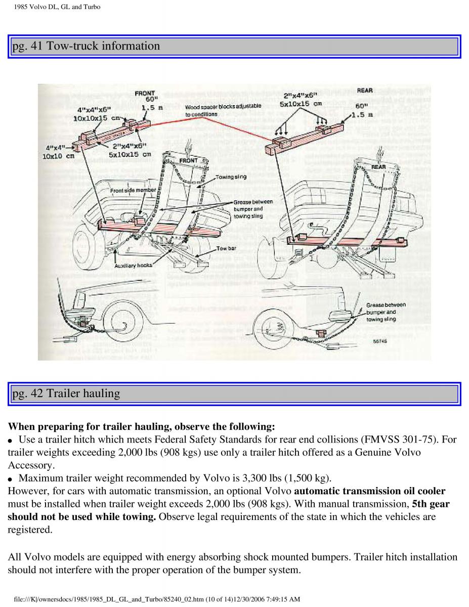 Volvo DL GL Turbo owners manual / page 56