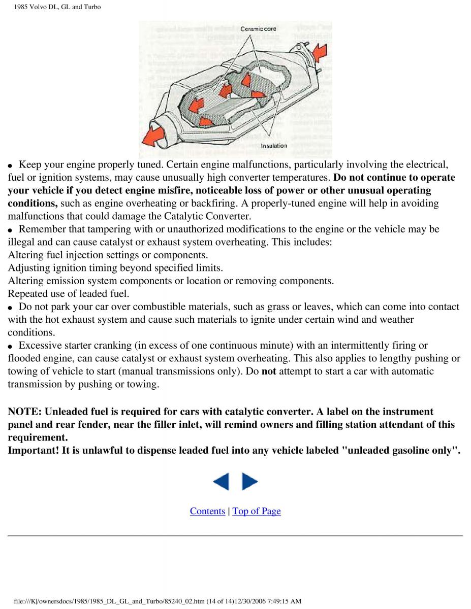 Volvo DL GL Turbo owners manual / page 60