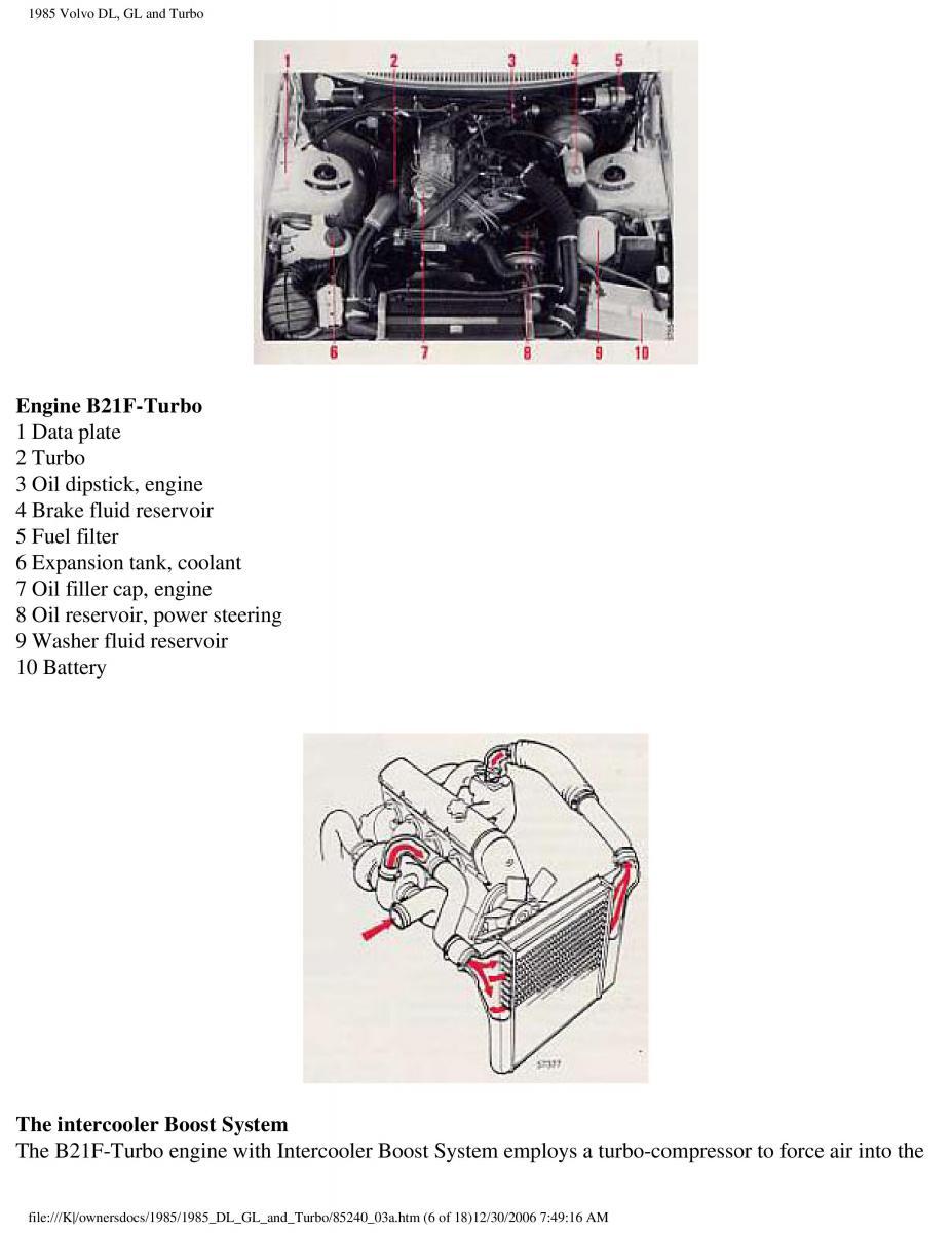 Volvo DL GL Turbo owners manual / page 66