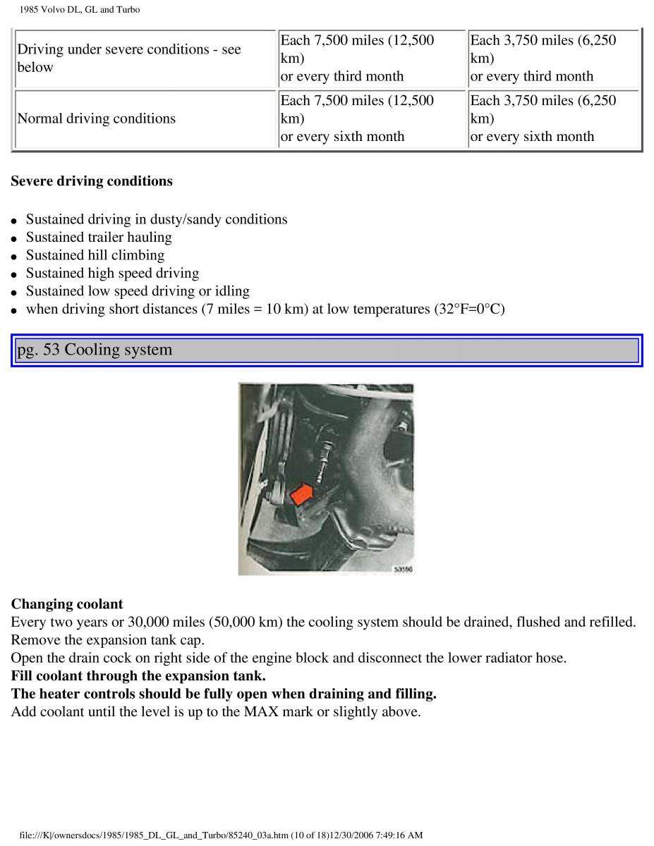 Volvo DL GL Turbo owners manual / page 70