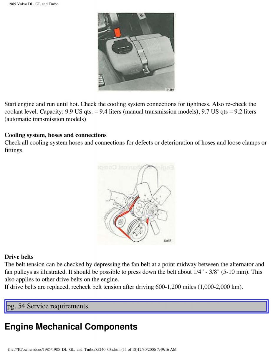 Volvo DL GL Turbo owners manual / page 71