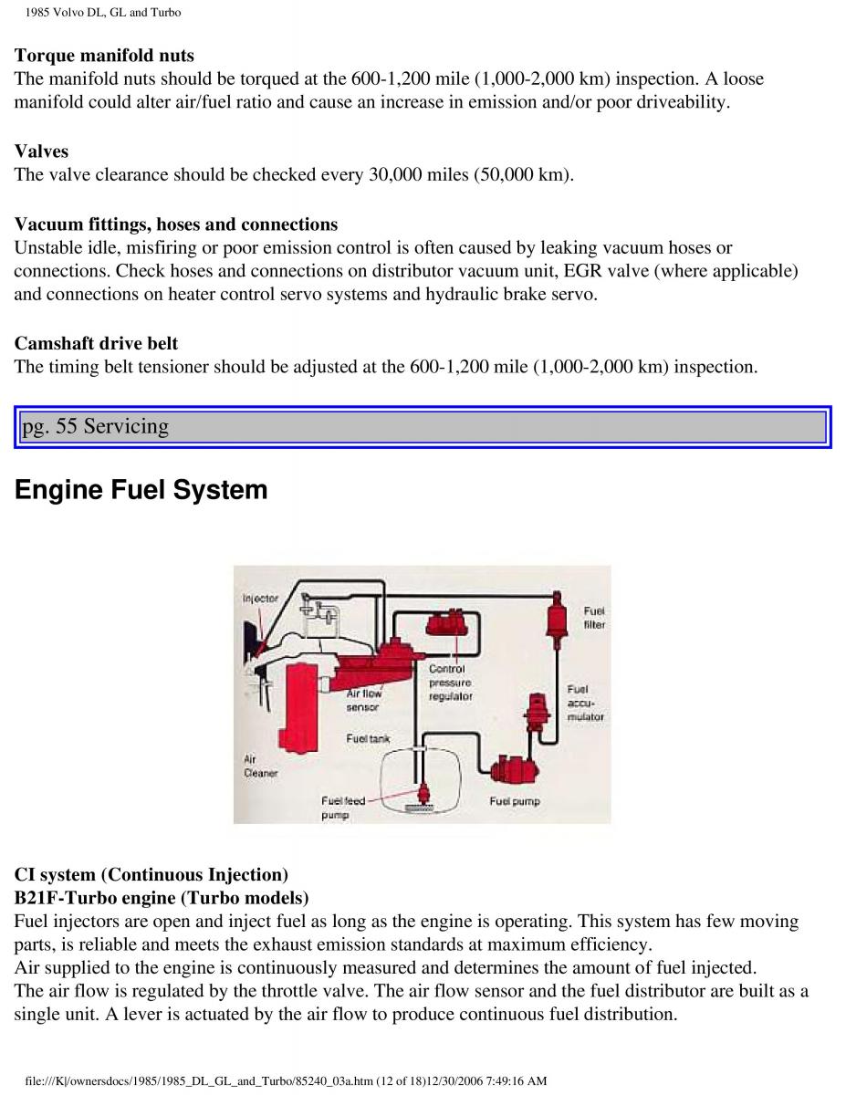 Volvo DL GL Turbo owners manual / page 72