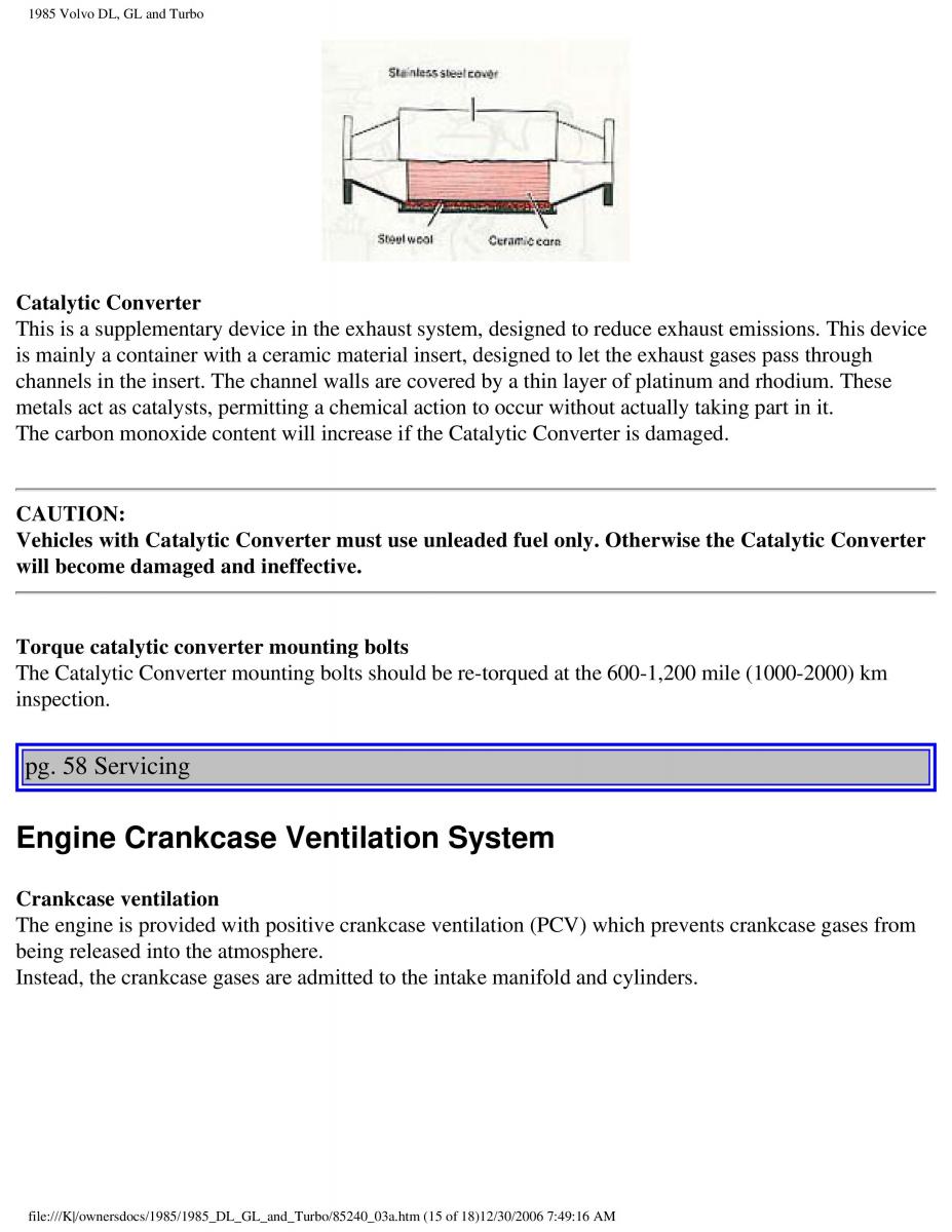 Volvo DL GL Turbo owners manual / page 75