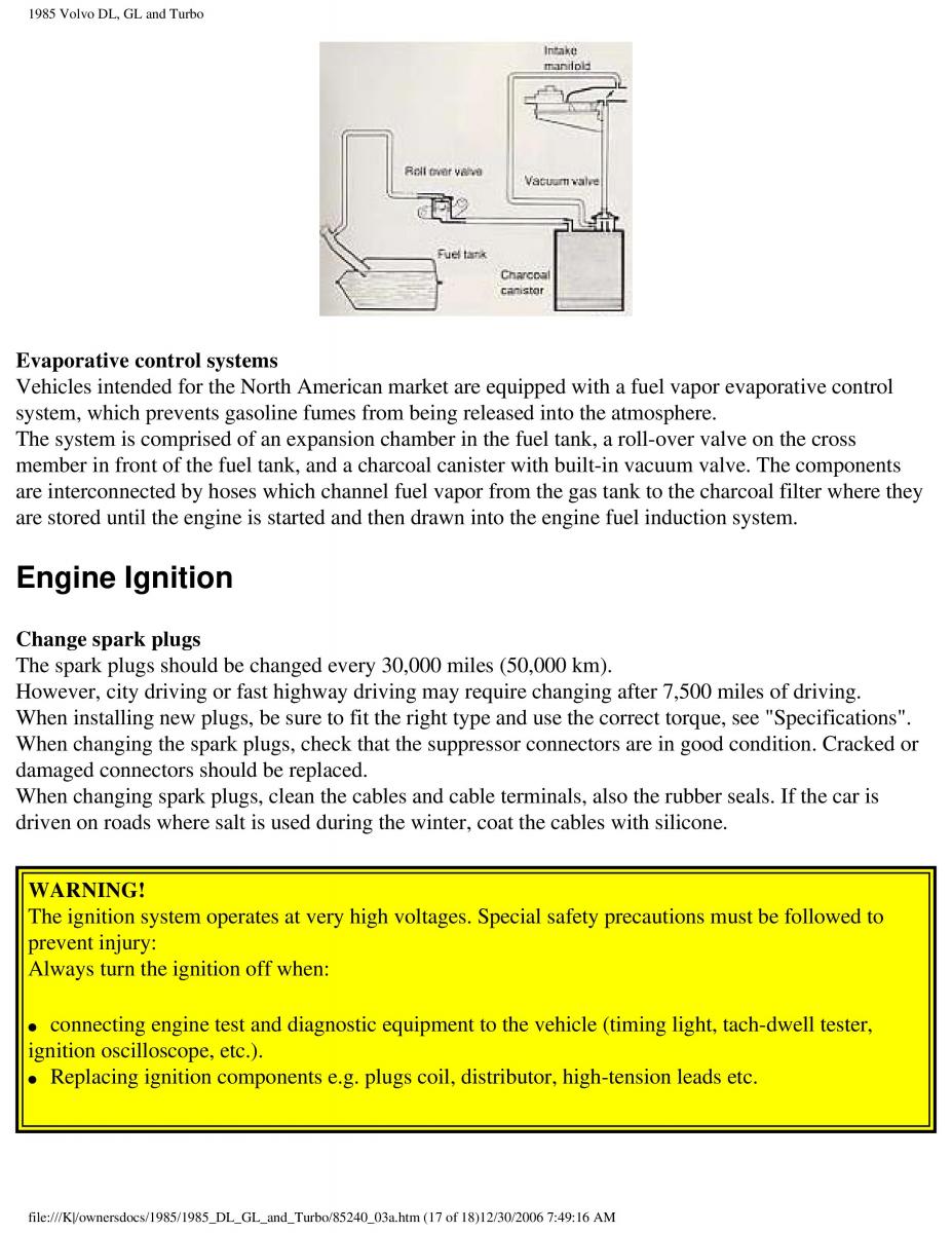 Volvo DL GL Turbo owners manual / page 77