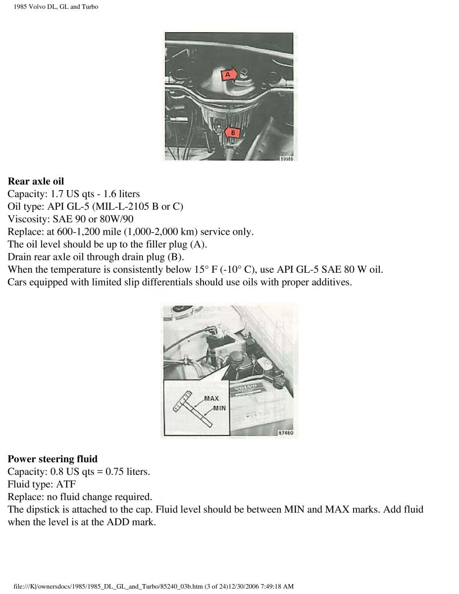 Volvo DL GL Turbo owners manual / page 81