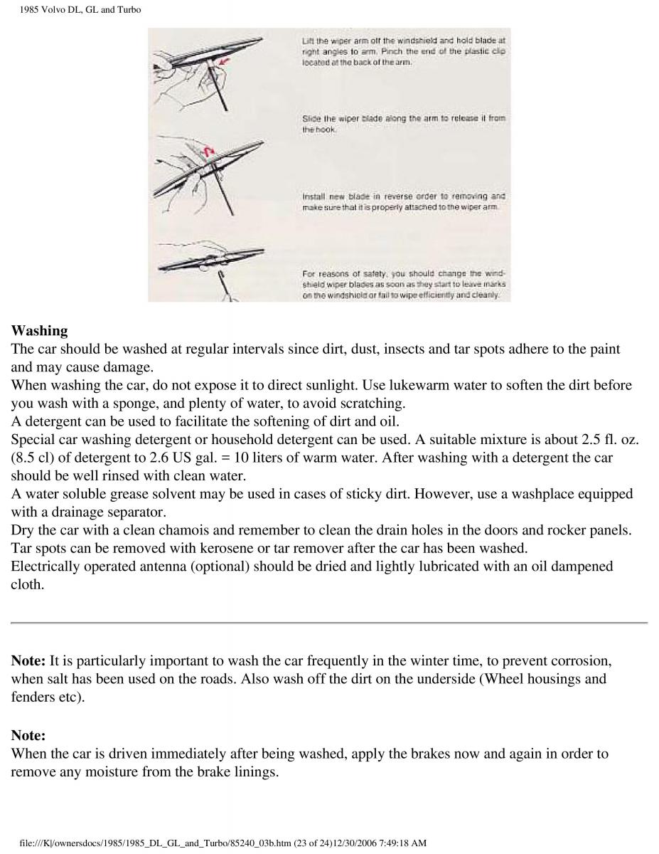 Volvo DL GL Turbo owners manual / page 101