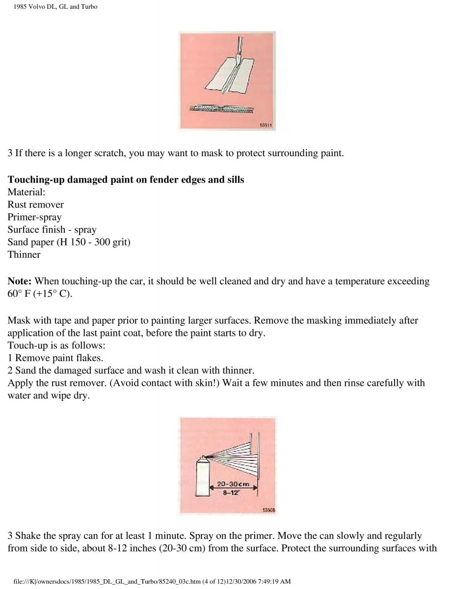 Volvo DL GL Turbo owners manual / page 106