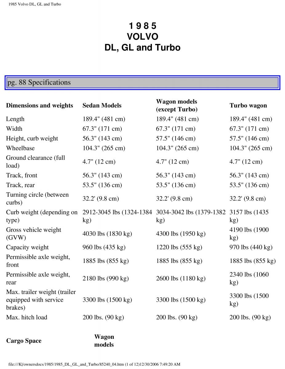 Volvo DL GL Turbo owners manual / page 115