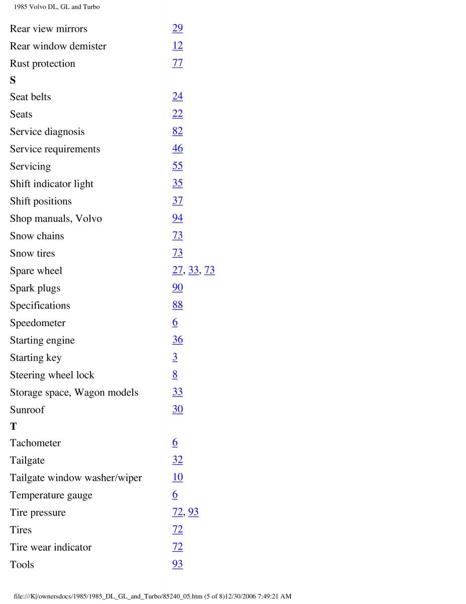 Volvo DL GL Turbo owners manual / page 131