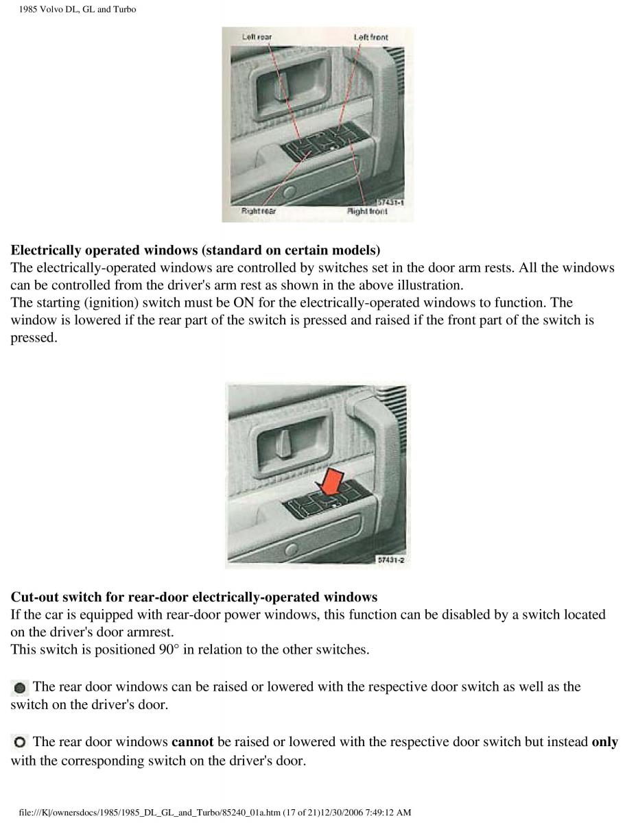 Volvo DL GL Turbo owners manual / page 22