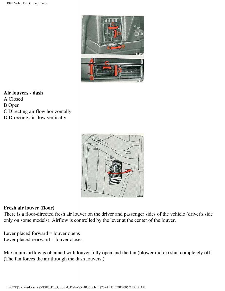 Volvo DL GL Turbo owners manual / page 25