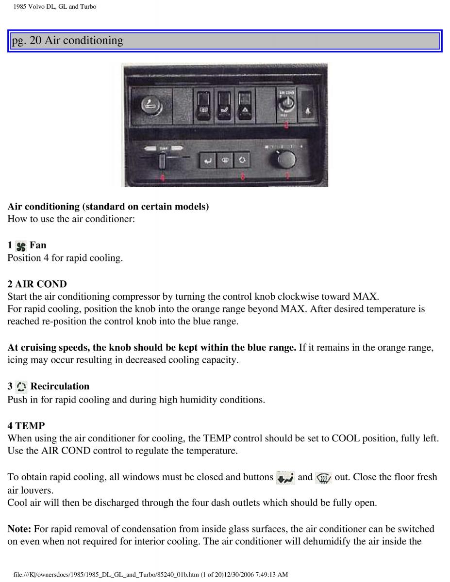 Volvo DL GL Turbo owners manual / page 27