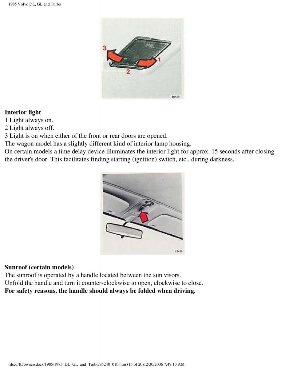 Volvo DL GL Turbo owners manual / page 41