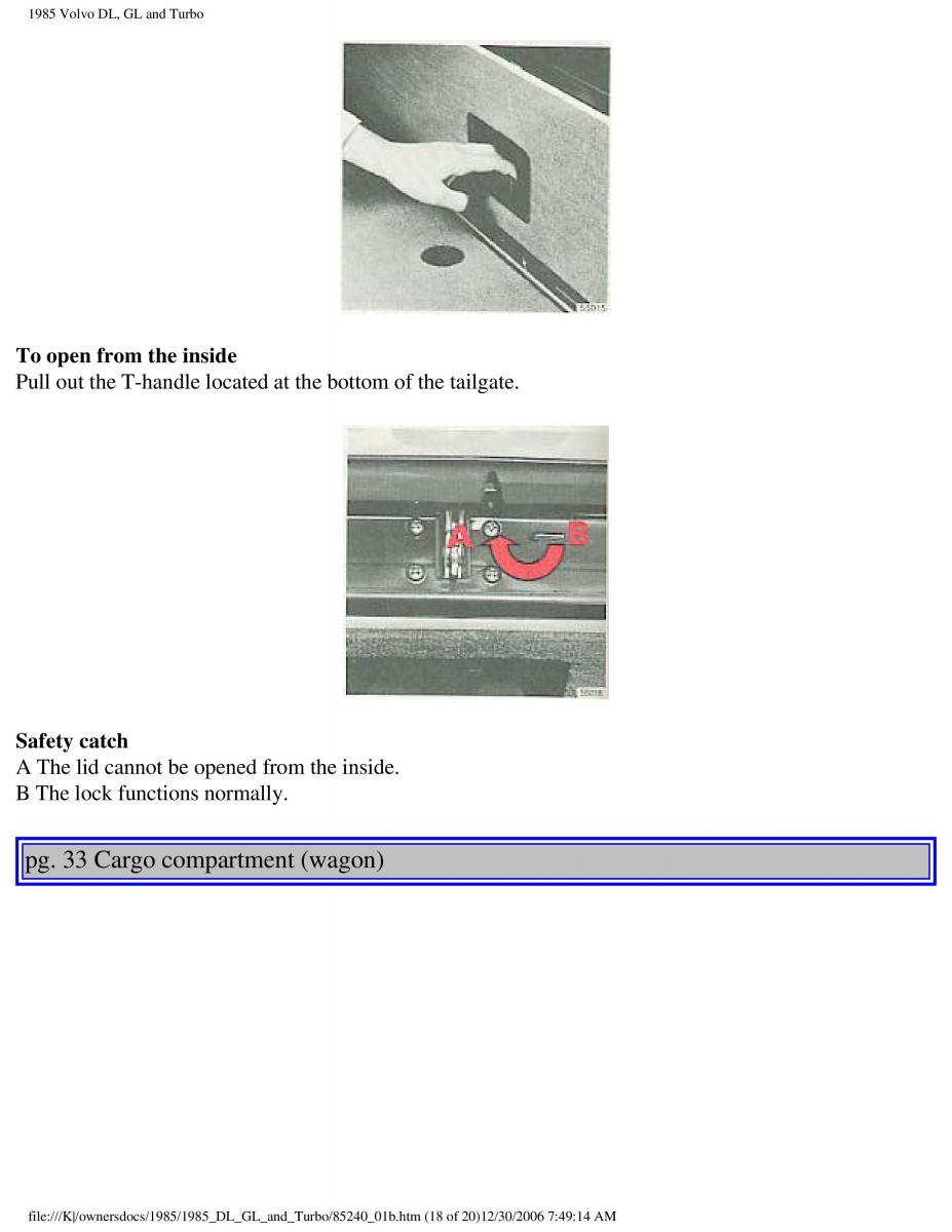 Volvo DL GL Turbo owners manual / page 44