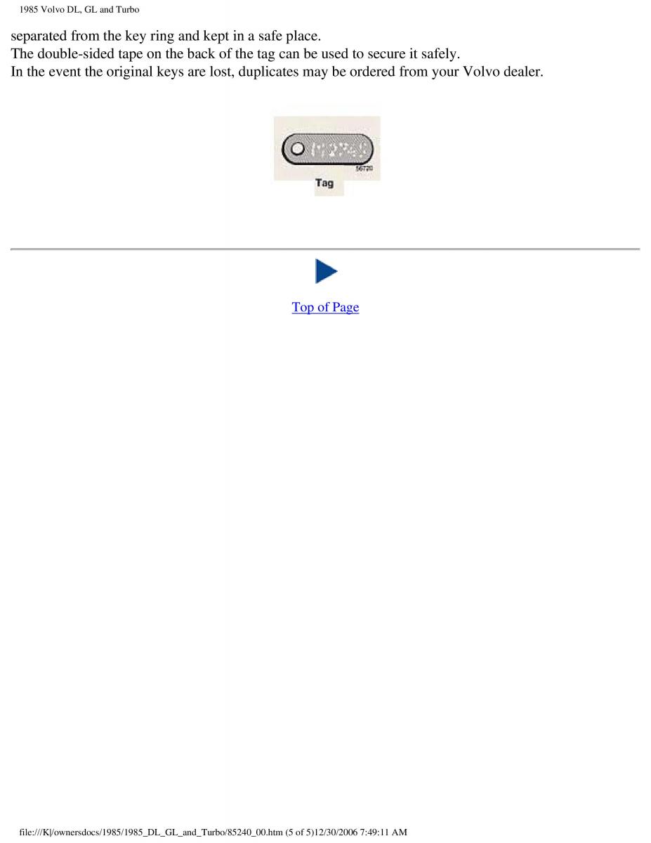 Volvo DL GL Turbo owners manual / page 5