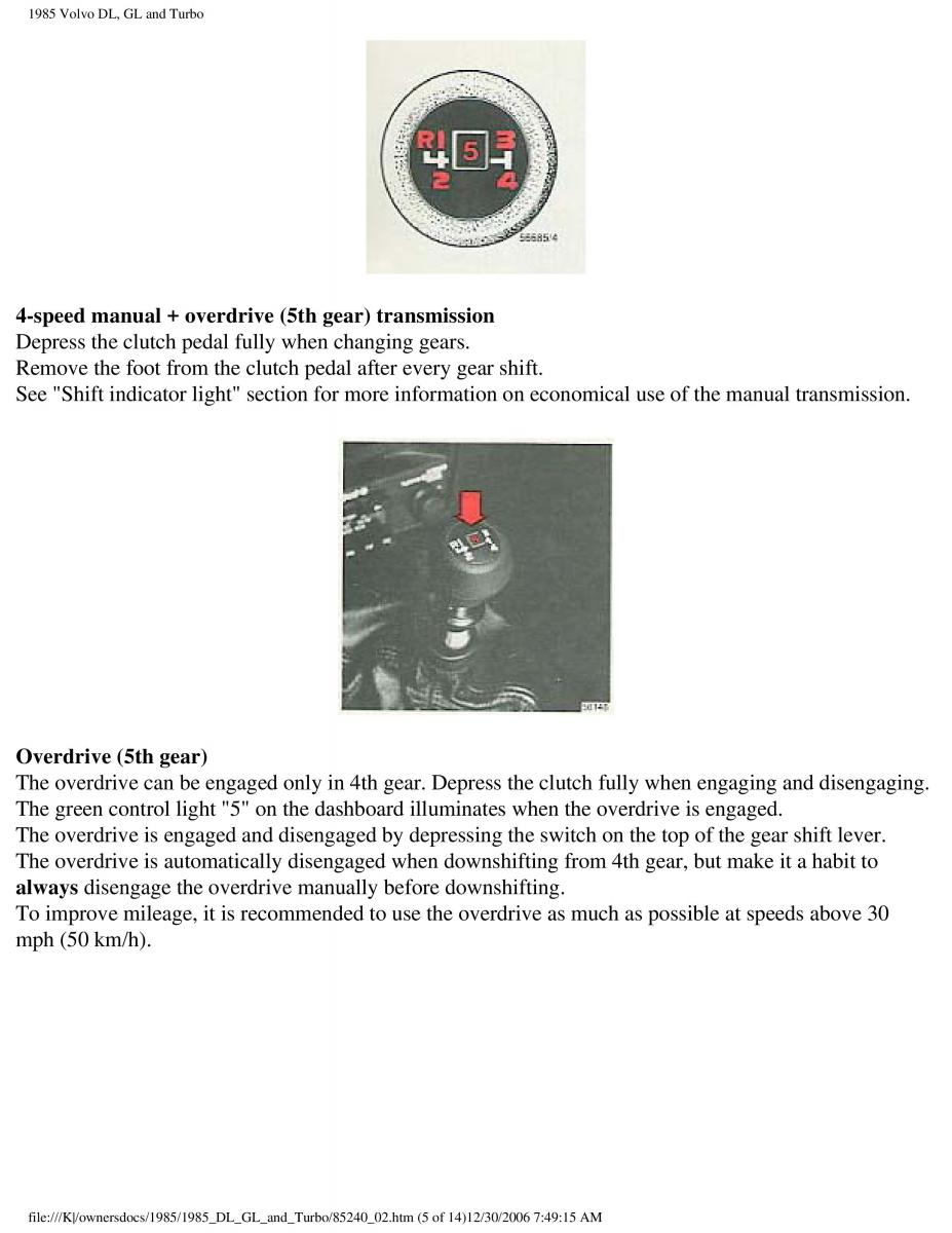 Volvo DL GL Turbo owners manual / page 51