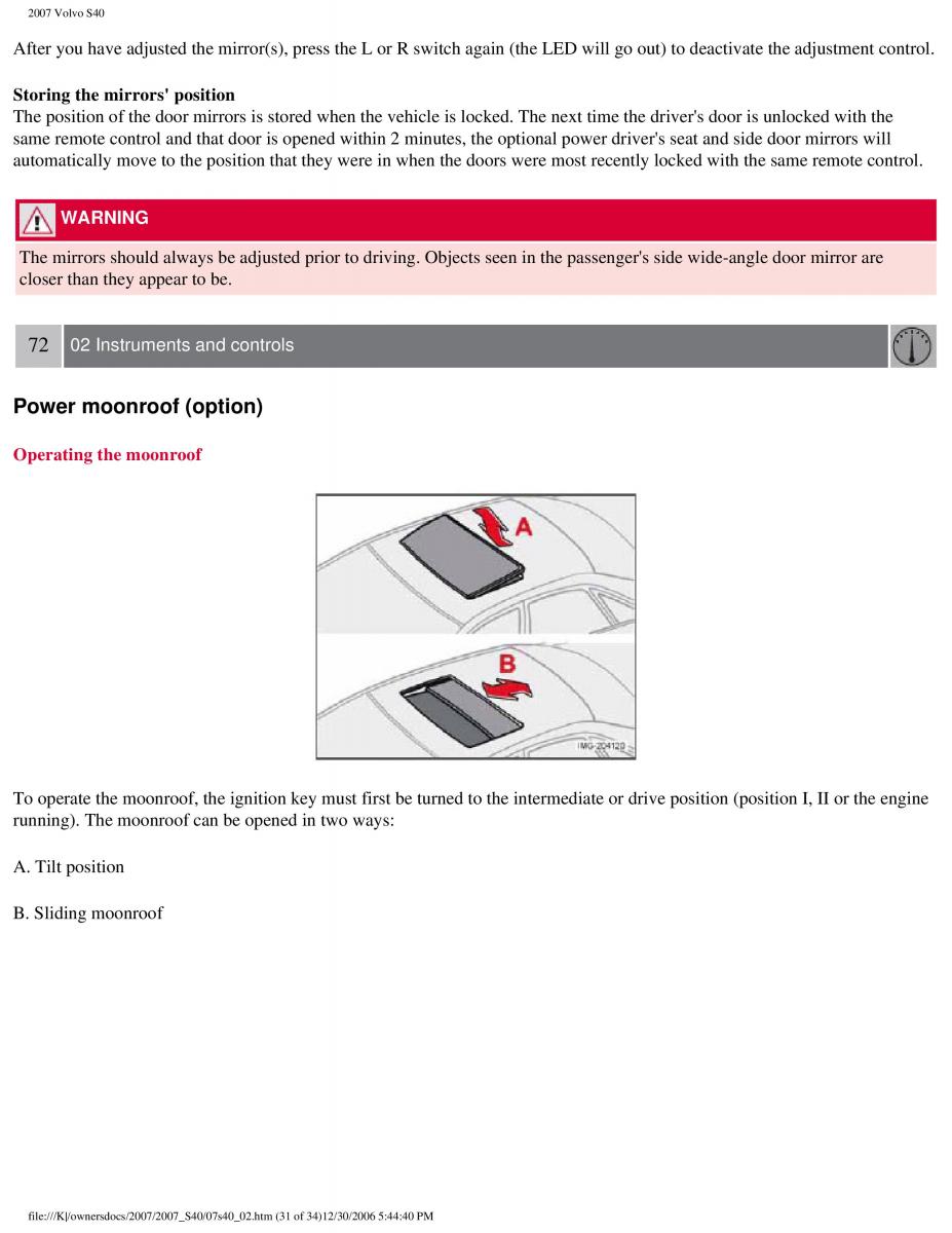 Volvo S40 II 2 owners manual / page 81