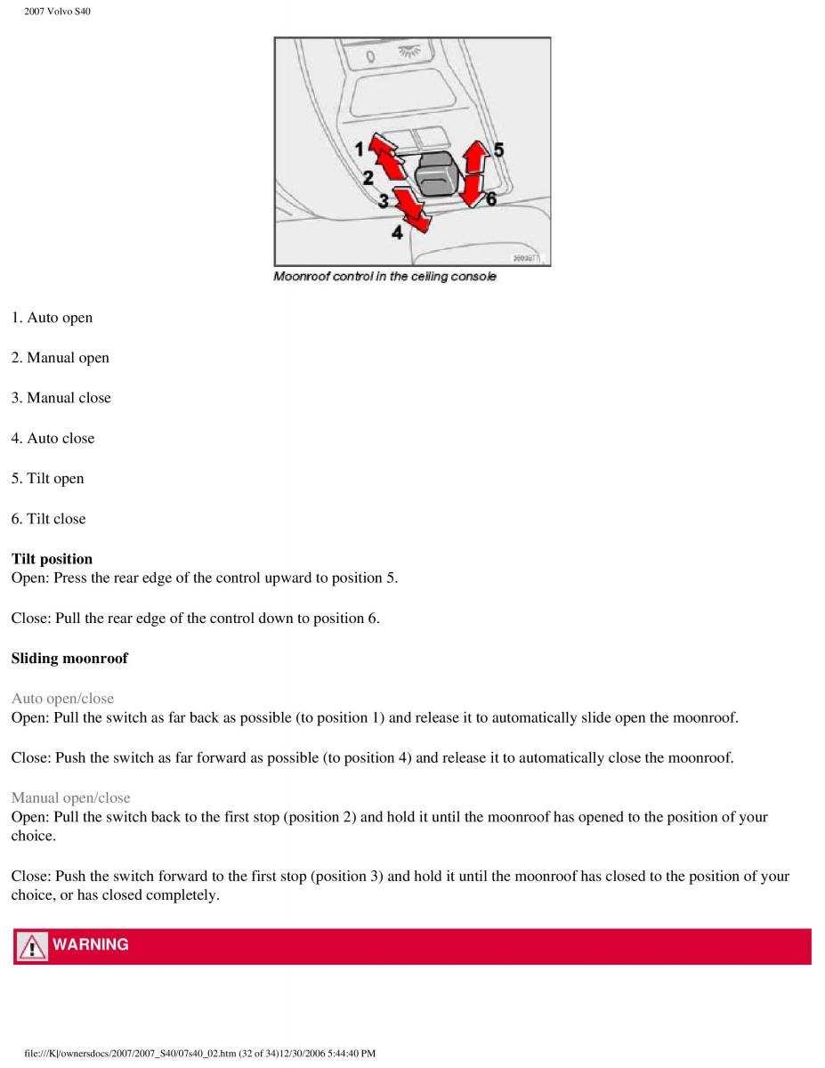 Volvo S40 II 2 owners manual / page 82