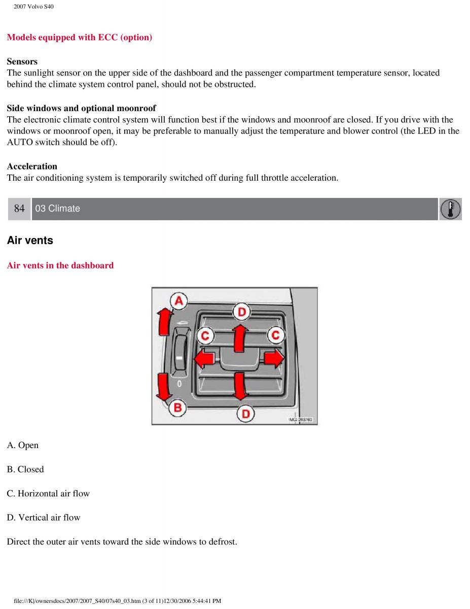 Volvo S40 II 2 owners manual / page 87