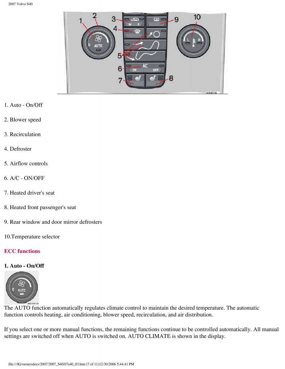 Volvo S40 II 2 owners manual / page 91