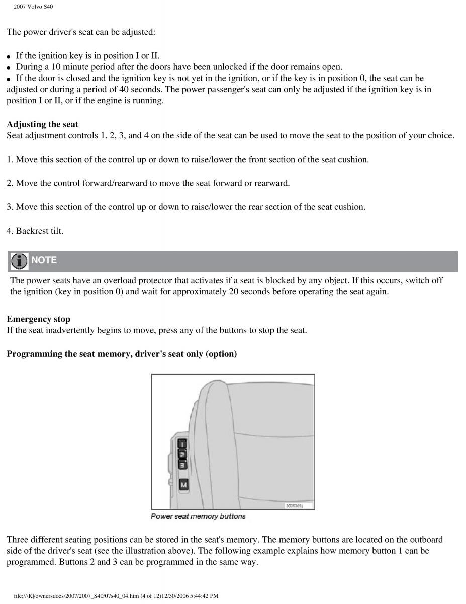 Volvo S40 II 2 owners manual / page 99