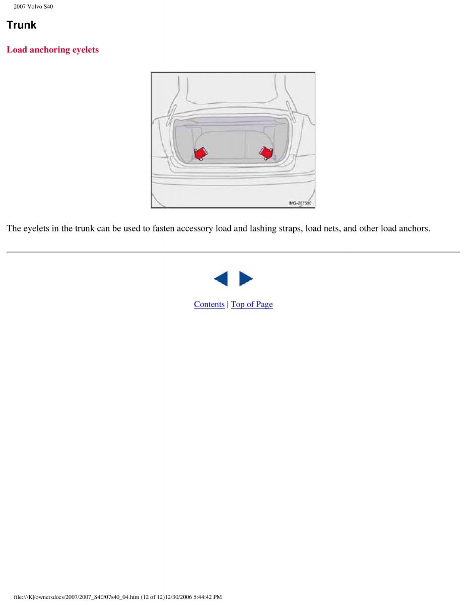 Volvo S40 II 2 owners manual / page 107