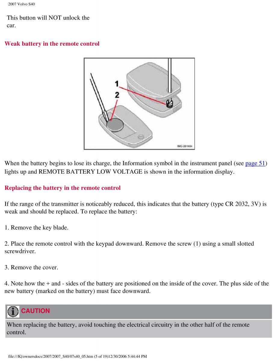 Volvo S40 II 2 owners manual / page 112