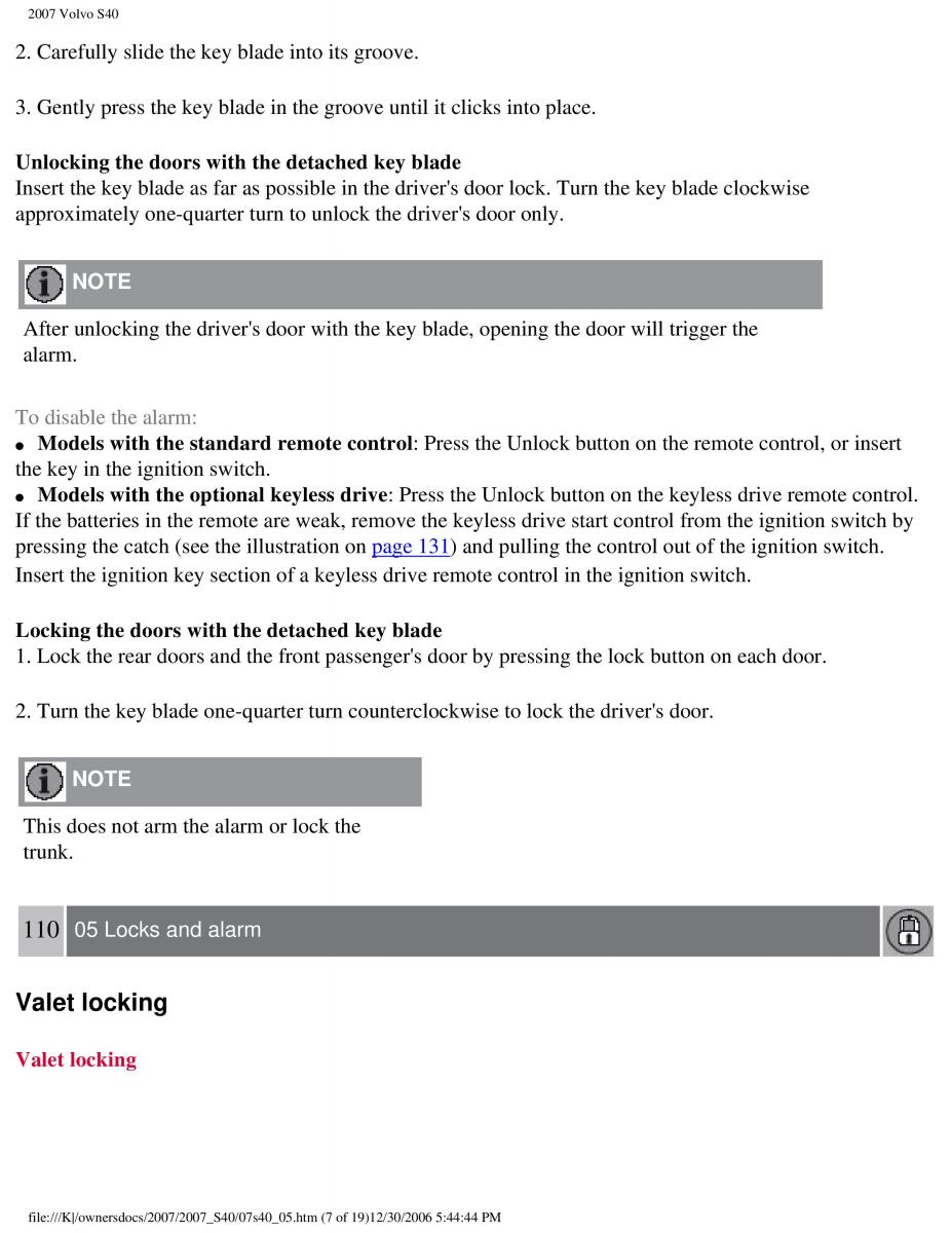 Volvo S40 II 2 owners manual / page 114