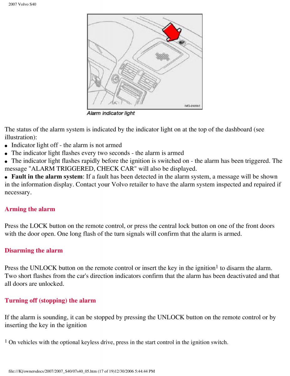 Volvo S40 II 2 owners manual / page 124