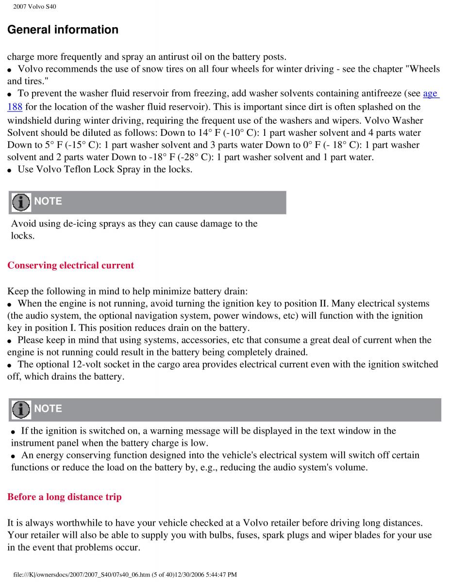 Volvo S40 II 2 owners manual / page 131