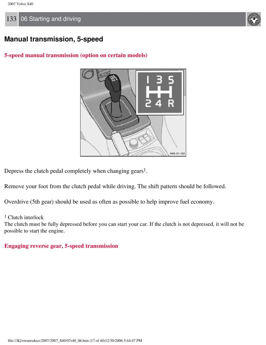 Volvo S40 II 2 owners manual / page 143