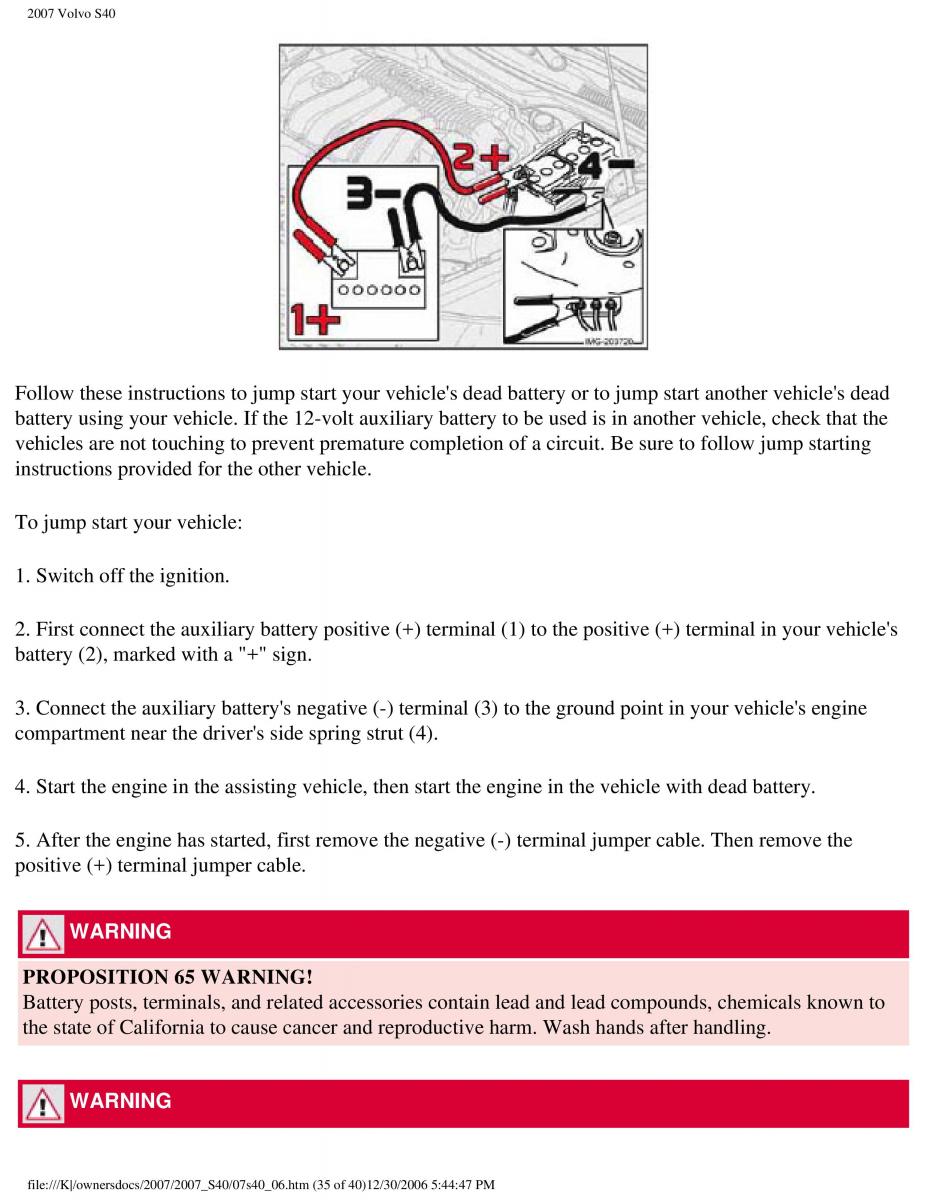 Volvo S40 II 2 owners manual / page 161