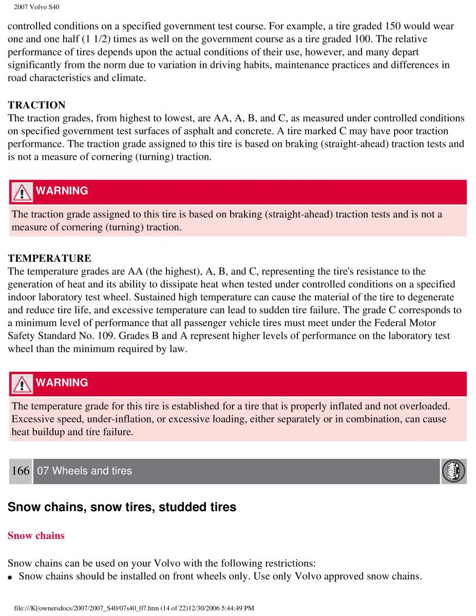 Volvo S40 II 2 owners manual / page 180